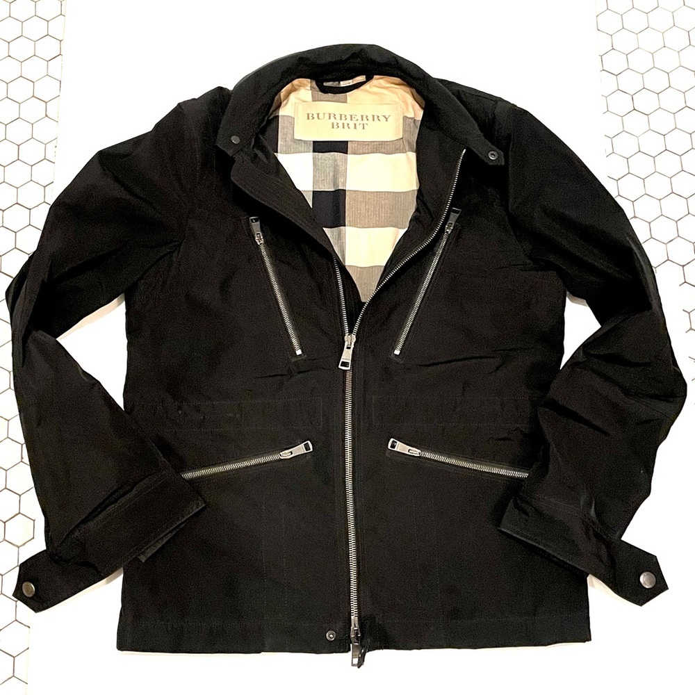 BURBERRY Brit Men’s Rain Jacket Black S Small